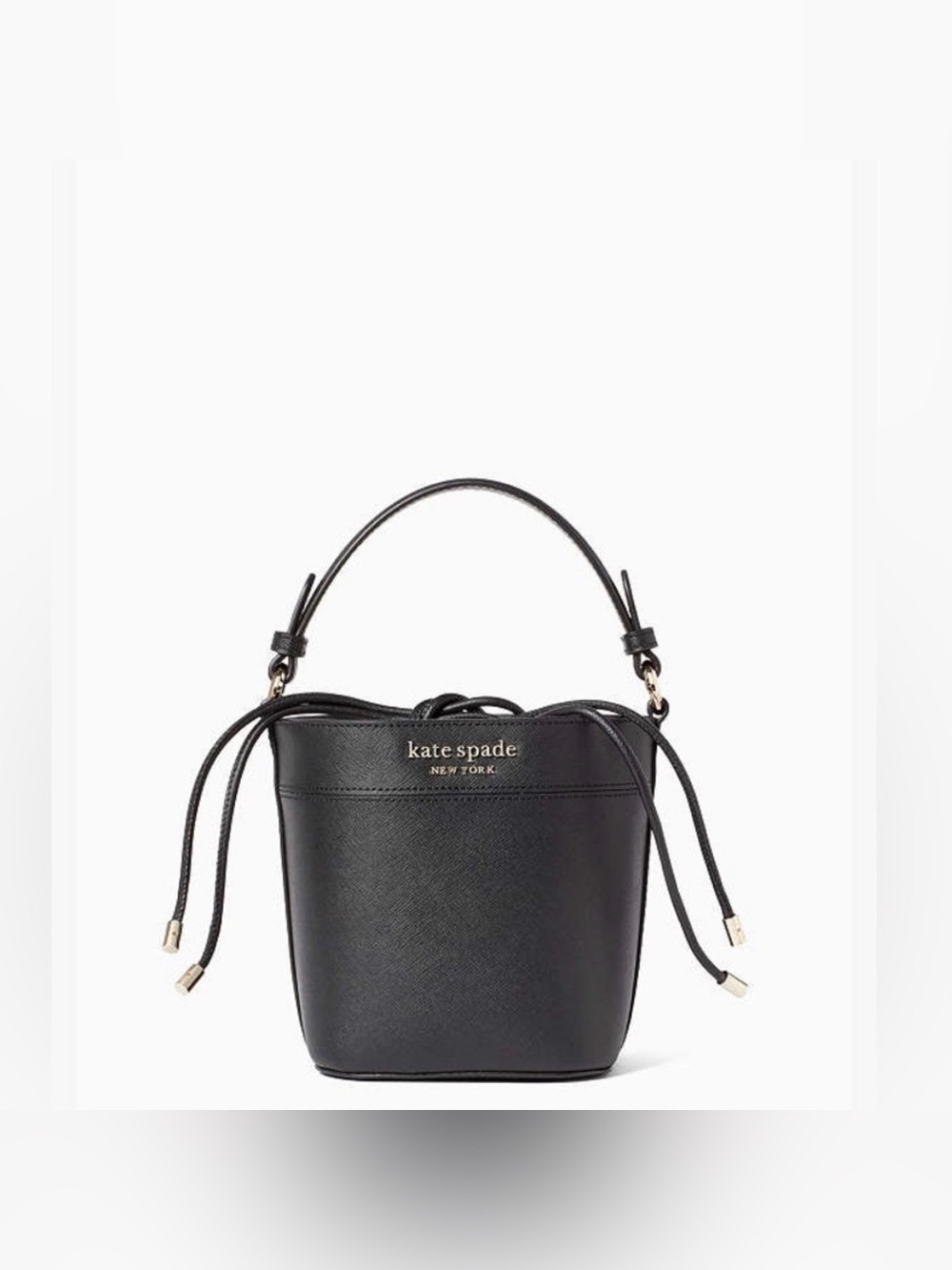Kate Spade Cameron Small Bucket Bag Black Leather